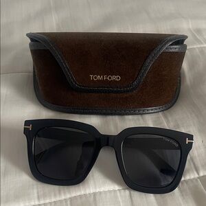 Tom Ford Black Sunglasses with Brown Tom Ford Case